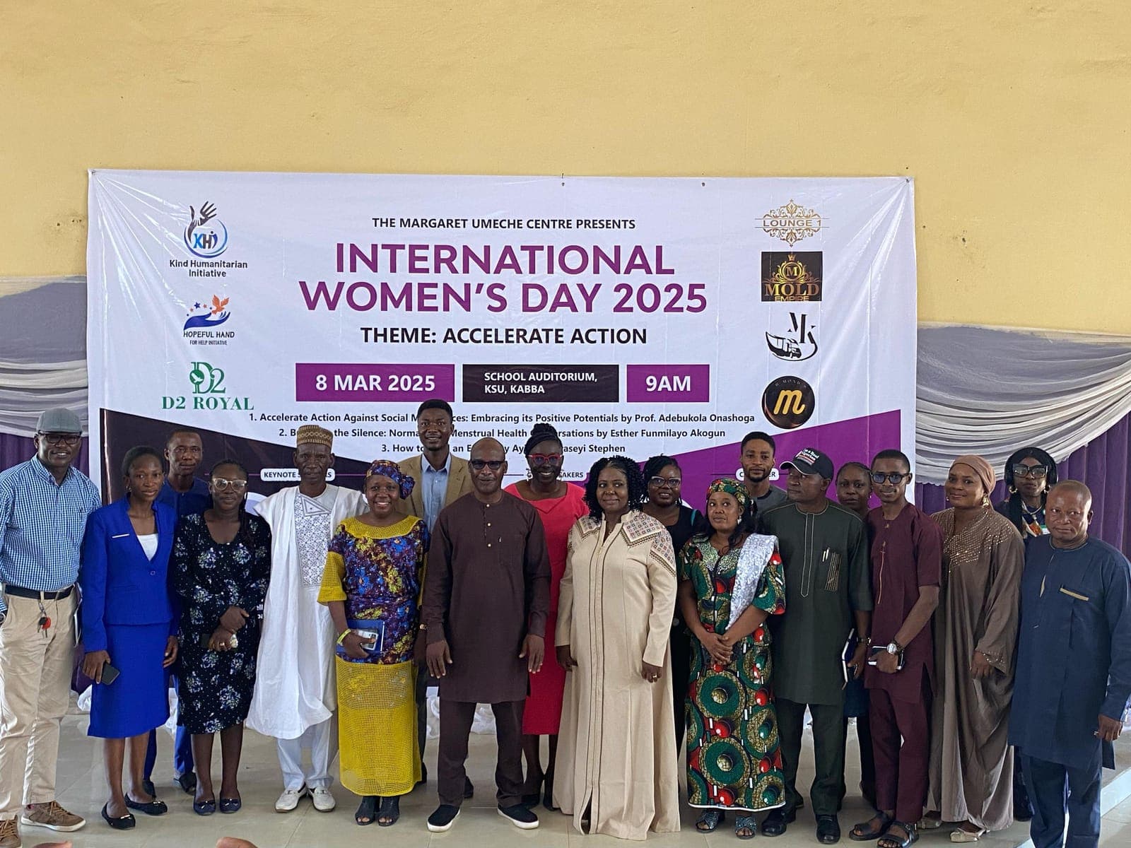Wide group photo at the International Women's Day 2025 program