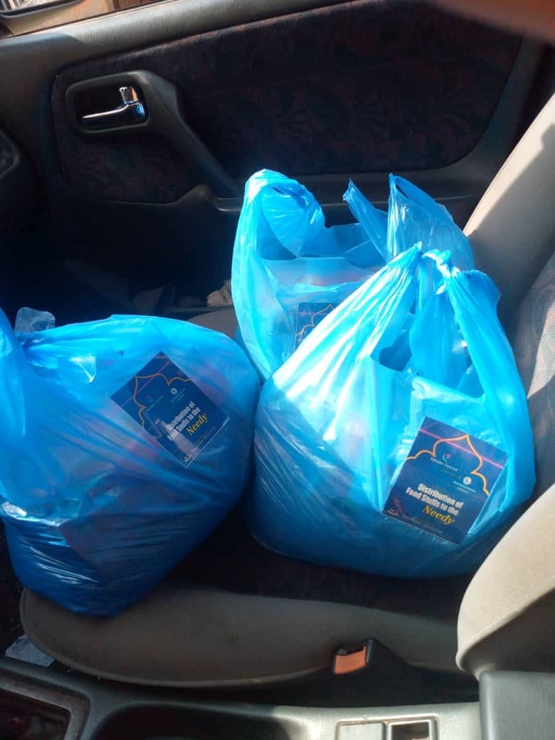 Food packs loaded in a car for delivery